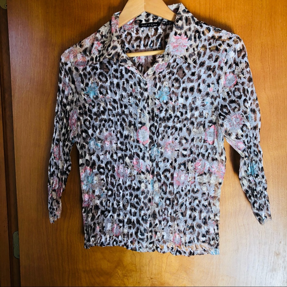 Violet & Claire leopard print blouse